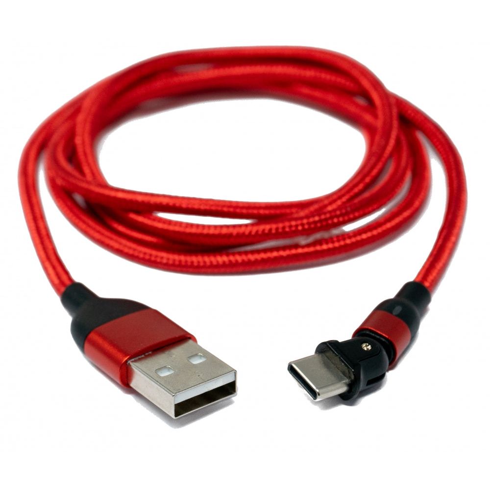 USB 3.1 Kabel Typ C Stecker Zu USB A Buchse 1 Meter Rot Mit 180 Grad Winkel Platzsparend