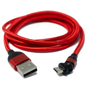 Systemhaus Zakaria USB 2.0 Kabel MikroB Stecker Zu USB TypA Buchse Rot 180 Grad Winkel Hi Speed