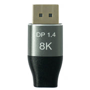 SYSTEM-S Mini Display Port Adapter 1.4 Stecker zu Display Port  Stecker in Schwarz