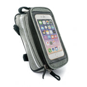 Fahrrad Tasche Halterung Für Smartphone Grau Mit Befestigung Am Rahmen Und Stauraum