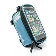 SYSTEM-S Fahrrad Tasche Halterung in Blau Befestigung für Smartphone