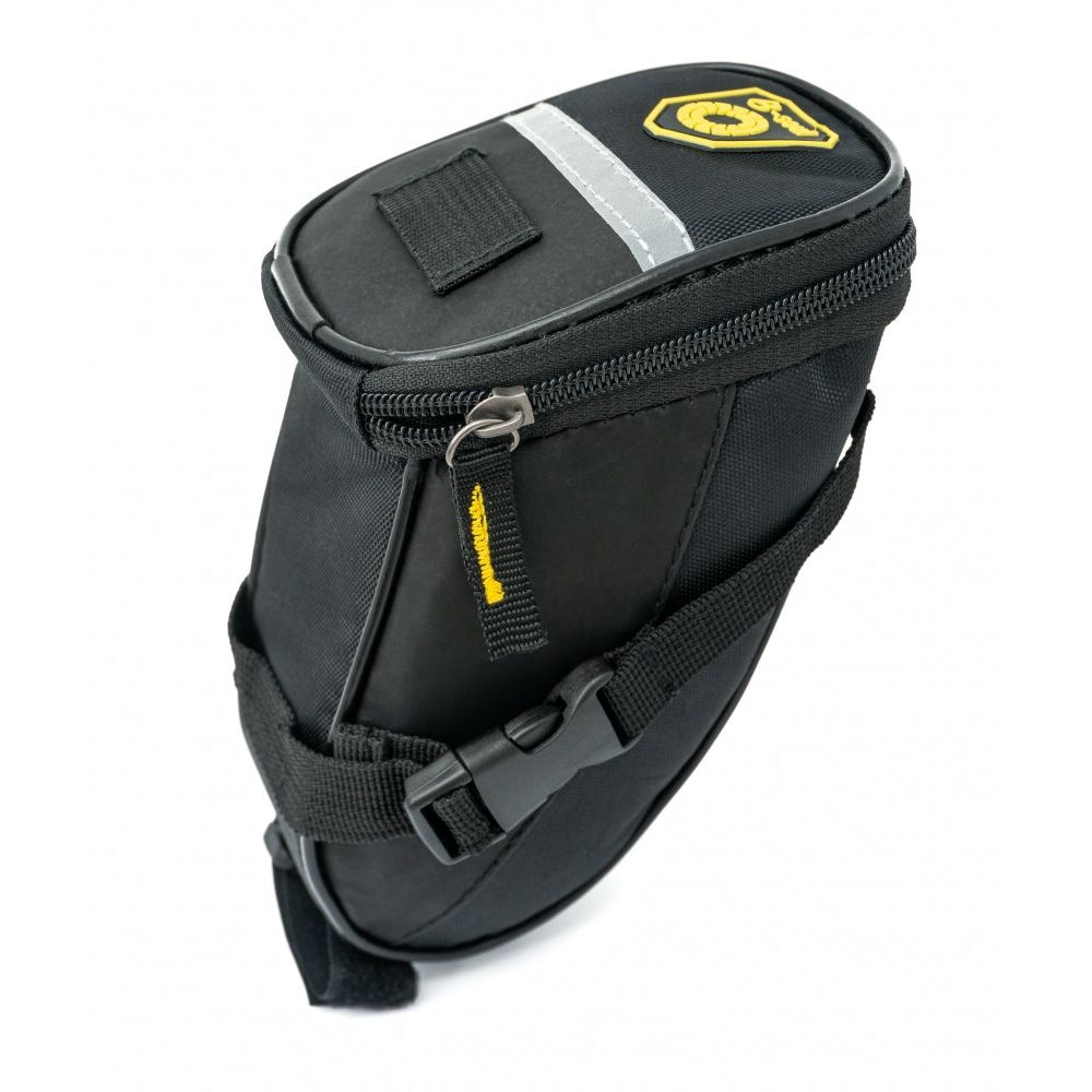 SYSTEM-S Fahrrad Sattel Tasche Halterung Befestigung wasserfest in Schwarz