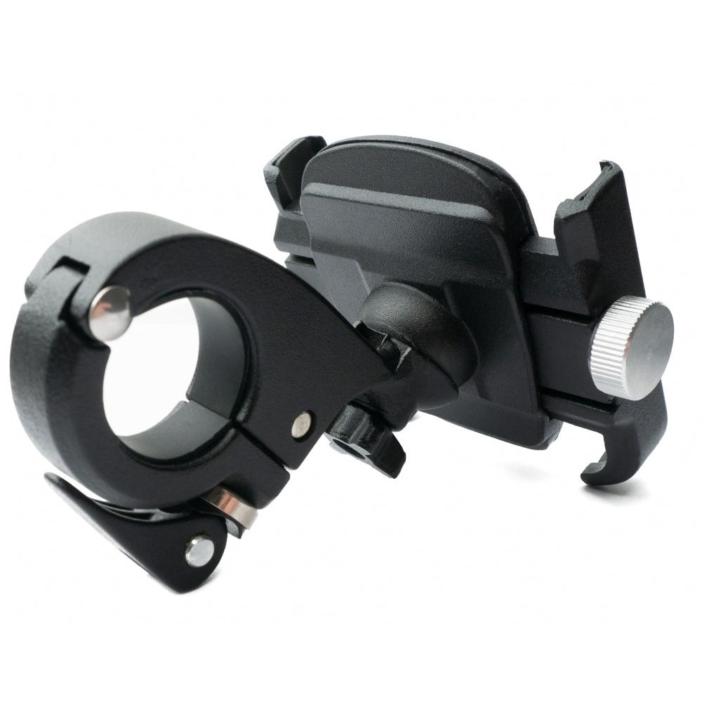 Fahrrad Halterung Befestigung aus Metall in Schwarz für Smartphone bis 8,3 cm