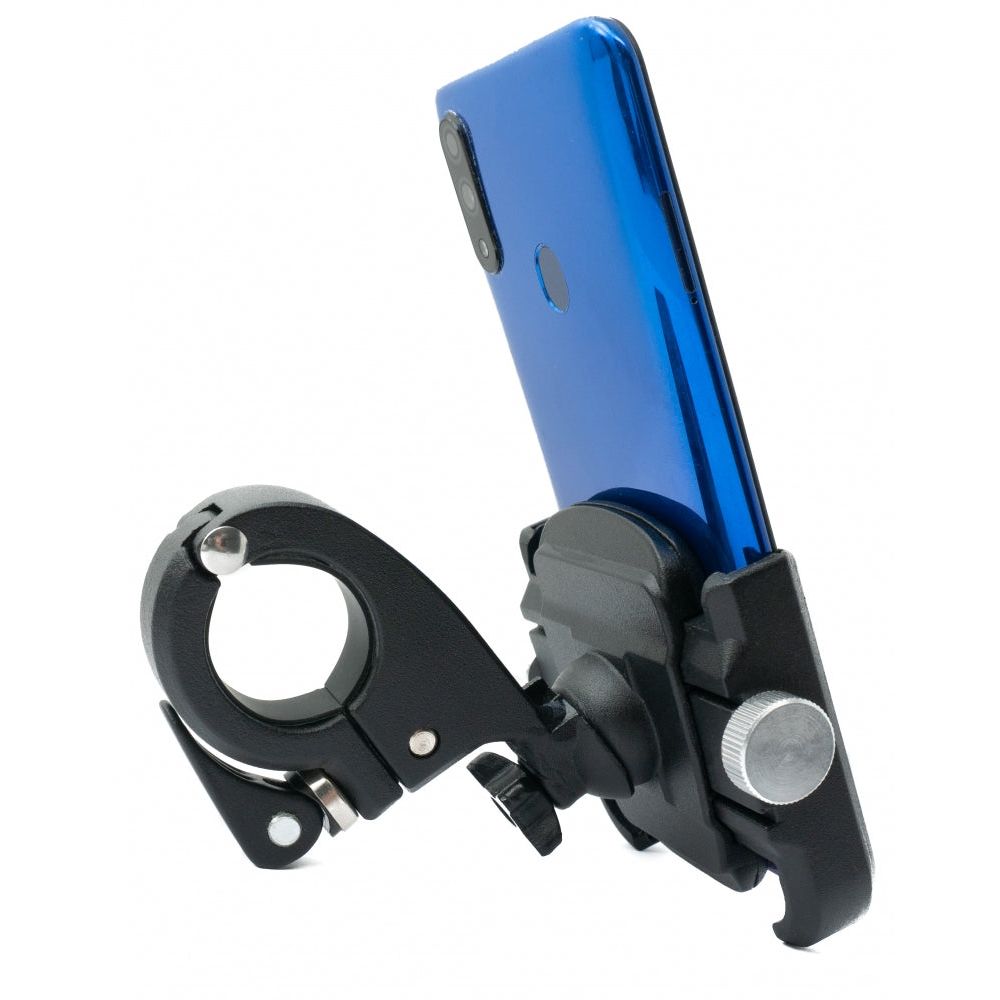 Fahrrad Halterung Befestigung aus Metall in Schwarz für Smartphone bis 8,3 cm