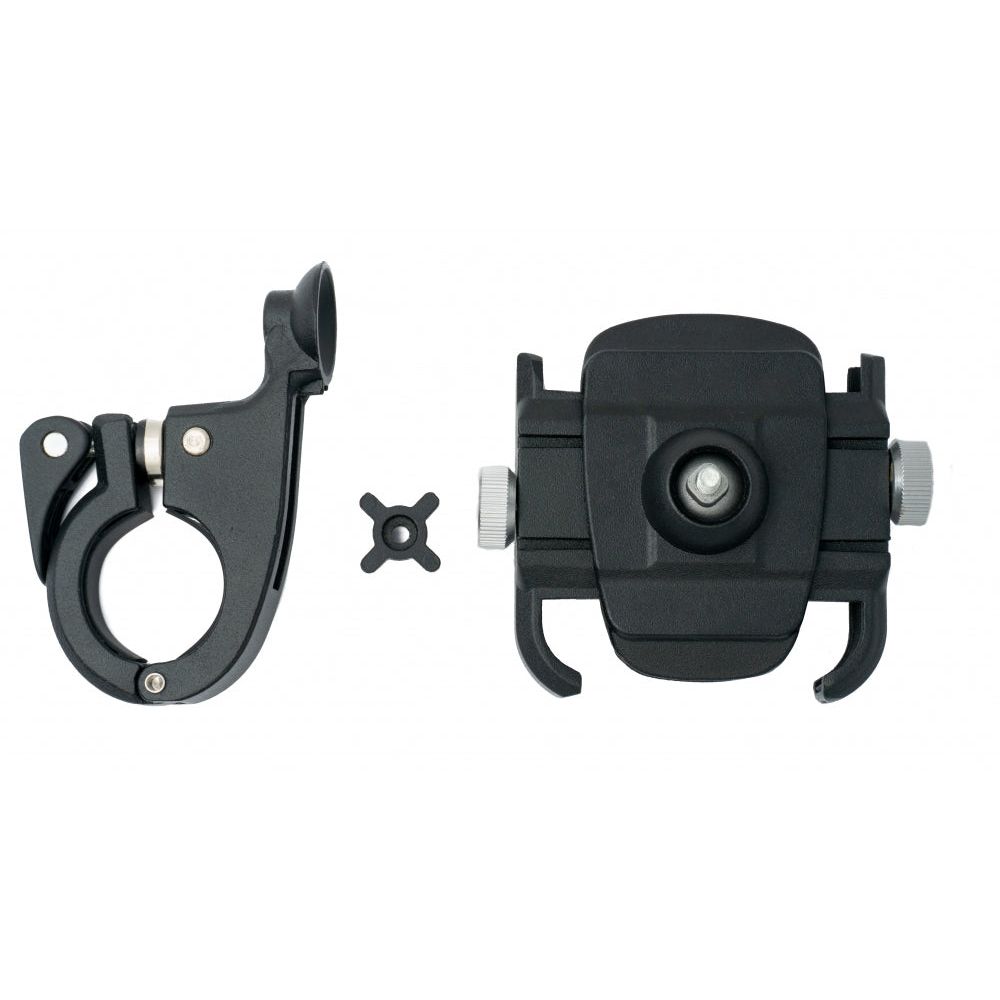 Fahrrad Halterung Befestigung aus Metall in Schwarz für Smartphone bis 8,3 cm