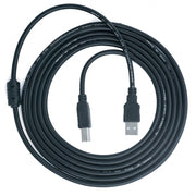 SYSTEM-S USB 2.0 Kabel 3 m Typ B Stecker zu Typ A Stecker Kabel Ladekabel in Schwarz