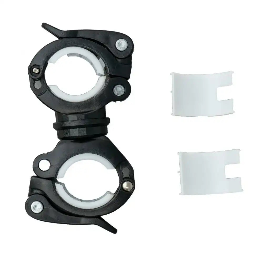 SYSTEM-S Fahrrad Halterung Befestigung in Schwarz Weiß für Lampe Fahrradpumpe