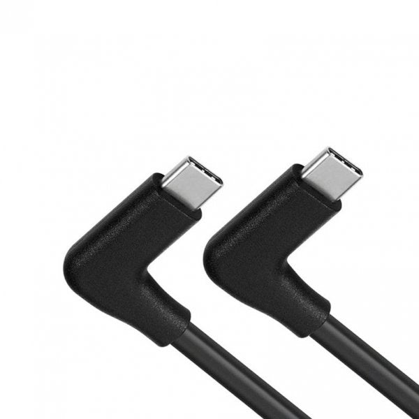 USB 3.1 Gen 2 Kabel 3 m Typ C Stecker zu Stecker 2x Winkel in Schwarz