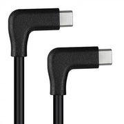 USB 3.1 Gen 2 Kabel 3 m Typ C Stecker zu Stecker 2x Winkel in Schwarz