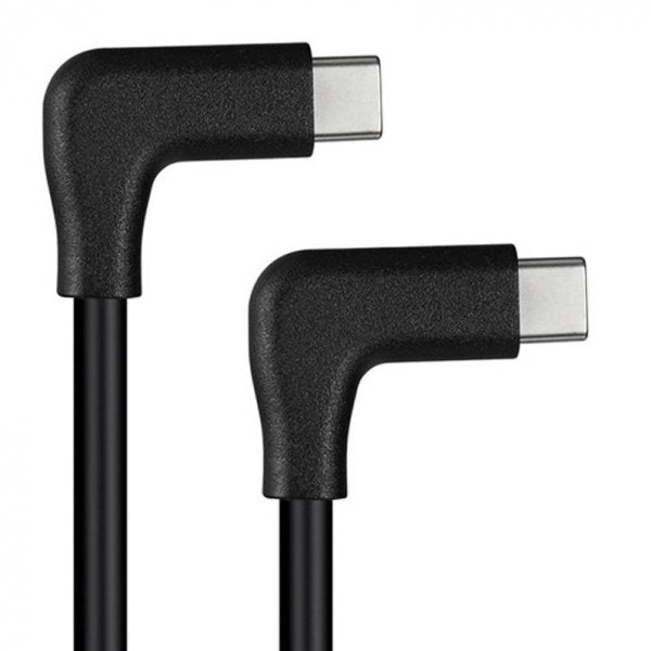 USB 3.1 Gen 2 Kabel 3 m Typ C Stecker zu Stecker 2x Winkel in Schwarz