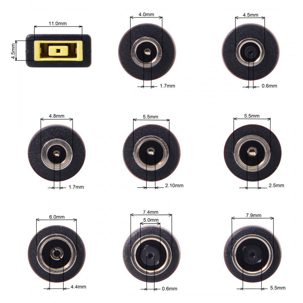 USB C Ladeadapter DC 20V 6,0 x 4,4 mm Anschluss Für USB C Geräte Kompakt Schwarz