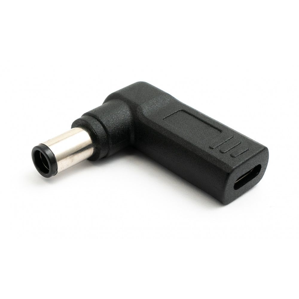 USB C Adapter Winkel USB-C Buchse DC 20V 7,4x5,0mm Stecker Schwarz Lademöglichkeit