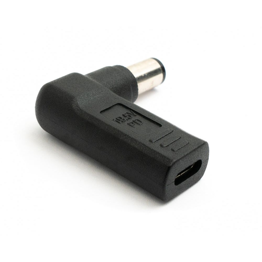 USB C Adapter Winkel USB-C Buchse DC 20V 7,4x5,0mm Stecker Schwarz Lademöglichkeit