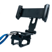 SYSTEM-S Drohnenfernbedienung 360° Halterung Befestigung in Schwarz für Smartphone Tablet