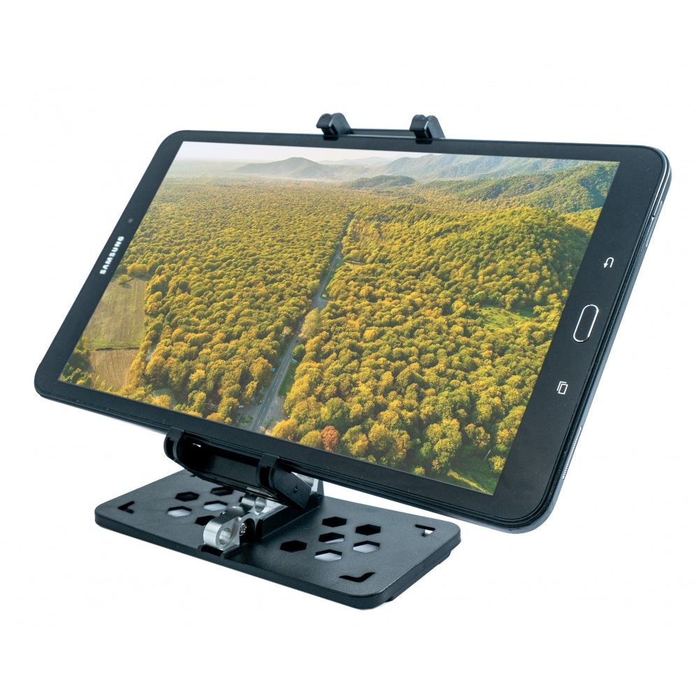 SYSTEM-S Halterung Befestigung in Schwarz für Smartphone Tablet zb. als Drohnen Fernbedienung