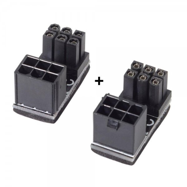 2er Pack ATX Adapter 6Pin Buchse Zu Stecker Winkel 180 Grad Mainboard Kompatibel