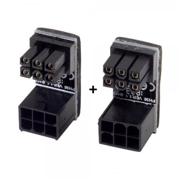 2er Pack ATX Adapter 6Pin Buchse Zu Stecker Winkel 180 Grad Mainboard Kompatibel