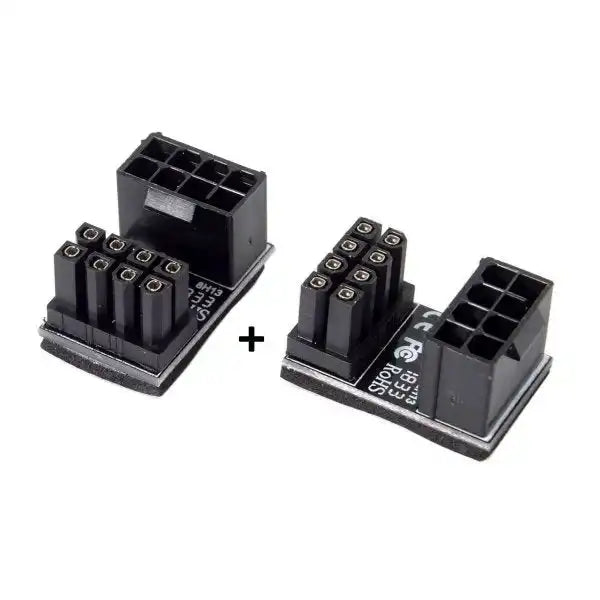 2x ATX Adapter 8Pin Buchse zu Stecker Winkel Kabel für Mainboard