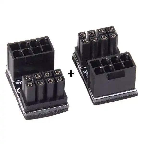 2x ATX Adapter 8Pin Buchse zu Stecker Winkel Kabel für Mainboard