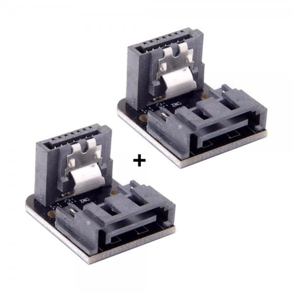 SATA Adapter Winkel 2er Set 7Pin Buchse Zu Stecker Für Mainboard Kabelmanagement Platzsparend