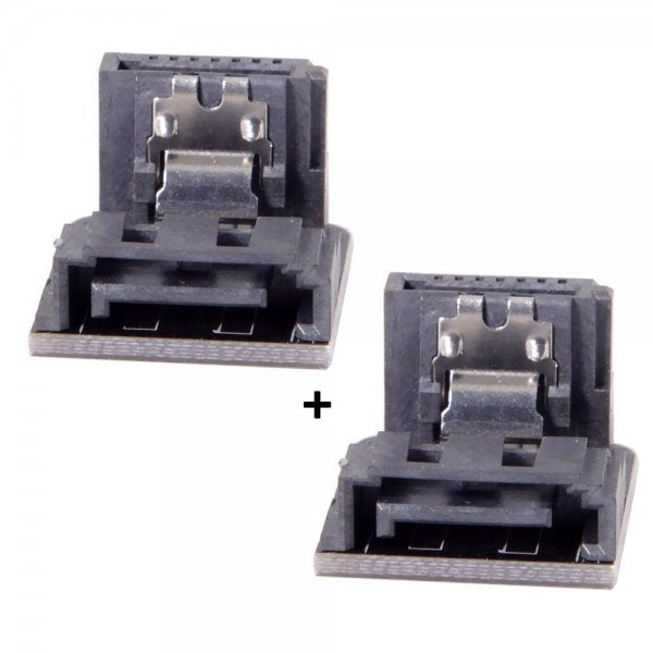 SATA Adapter Winkel 2er Set 7Pin Buchse Zu Stecker Für Mainboard Kabelmanagement Platzsparend