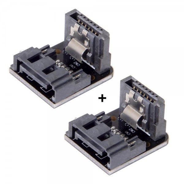 SATA Adapter Winkel 2er Set 7Pin Buchse Zu Stecker Für Mainboard Kabelmanagement Platzsparend