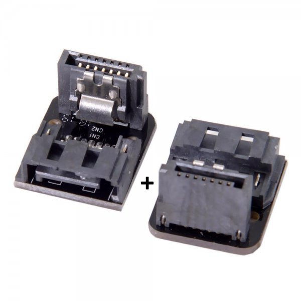 SATA Adapter Winkel 2er Set 7Pin Buchse Zu Stecker Für Mainboard Kabelmanagement Platzsparend