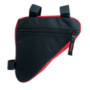 Fahrrad Rahmentasche Schwarz Rot Mit Klettverschluss Für Lampe Pumpe Und Zubehör