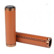 Fahrradgriffe Vintage Look Kunstleder Braun 2er Set Gerade Form Mit Befestigung Montage