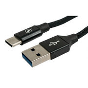 Systemhaus Zakaria USB C Zu USB A Kabel Geflochten Schwarz 3 m USB 3.1 Bis 5 Gbps