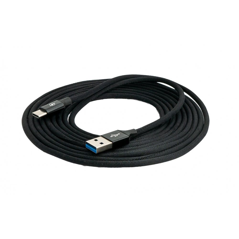 Systemhaus Zakaria USB C Zu USB A Kabel Geflochten Schwarz 3 m USB 3.1 Bis 5 Gbps