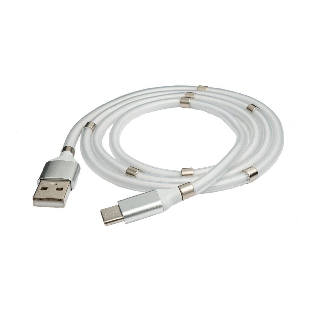 Selbstaufrollbares USB 3.1 Kabel Typ C Zu USB A 1 Meter Weiss Mit Bis Zu 5 Gbit/s Datenrate
