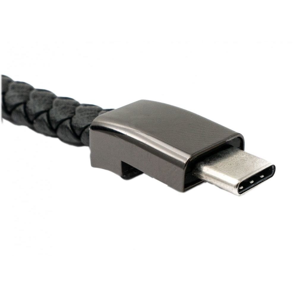 SYSTEM-S USB 3.1 Armband Kabel 22,5 cm Typ C Stecker zu 2.0 Typ A Stecker Adapter Schwarz
