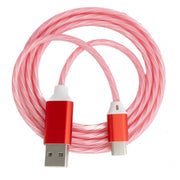 Leuchtendes USB 3.1 Kabel 1 m Typ C Stecker zu Typ A Rot Mit Lichtfunktion Und Stil