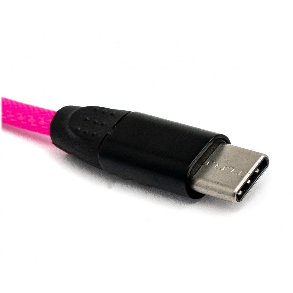 SYSTEM-S USB 3.1 Kabel 1m Typ C Stecker zu 3.0 Typ A Stecker Legierung geflochten in Bunt