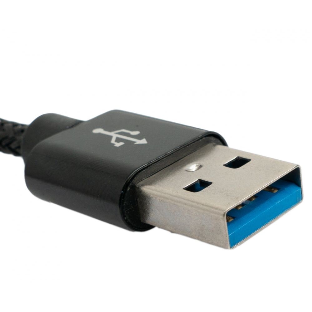 USB 3.1 Kabel Typ C Zu Typ A Geflochten Schwarz 1 Meter Hochgeschwindigkeitsdatenkabel