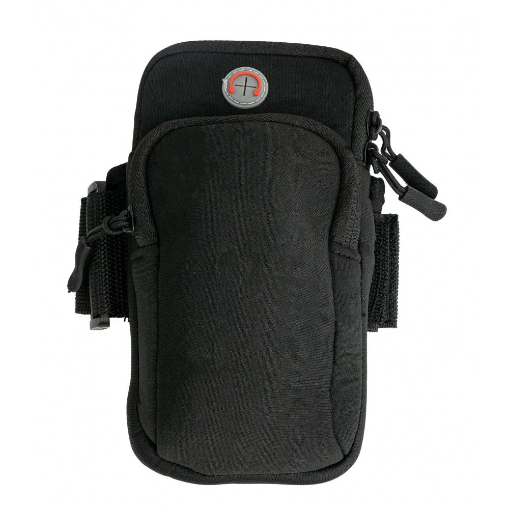 SYSTEM-S Armtasche Schutztasche Outdoor Jogging Schwarz Für Smartphone MP3 Player Spritzwasserschutz