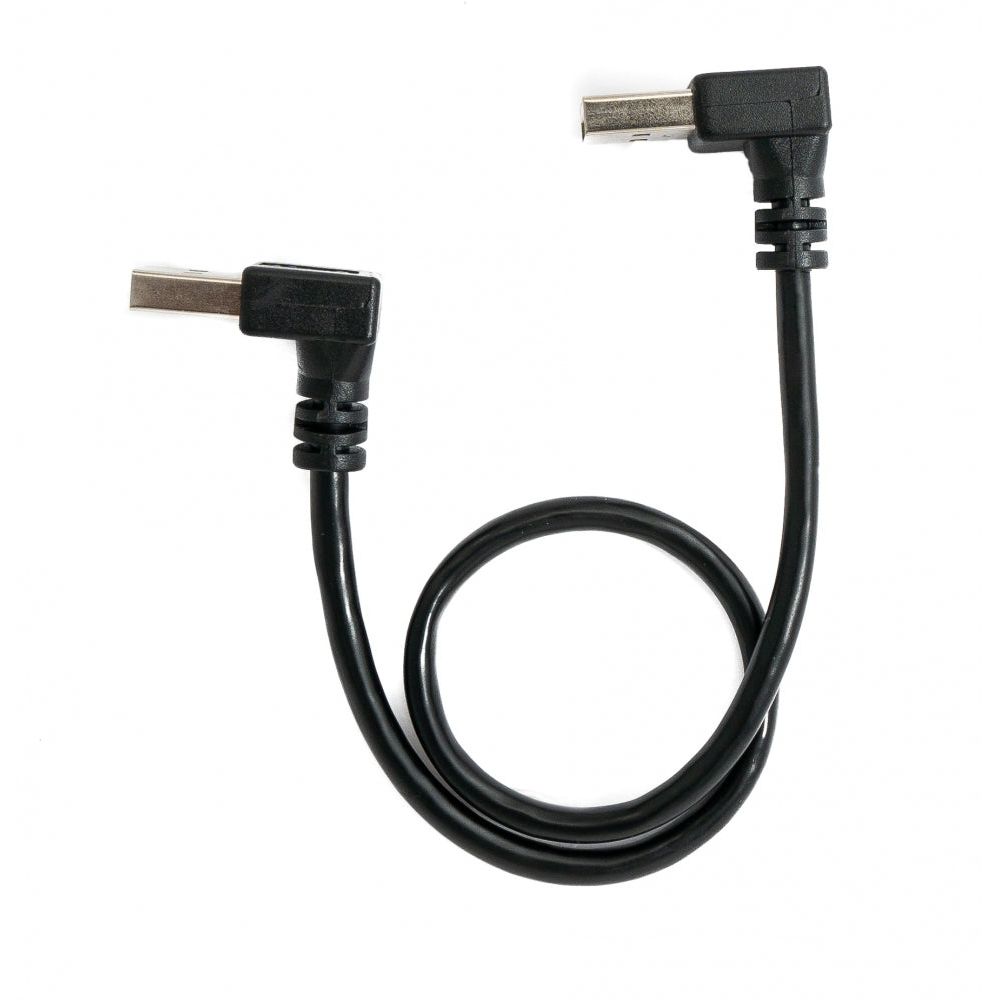 System-S USB 2.0 Kabel 30 cm Typ A zu Typ A Winkel Schwarz Hochwertiges USB Kabel 480 Mbit/s