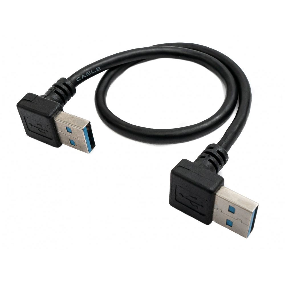 USB 3.0 Kabel 30 Cm Typ A Winkel Zu Typ A Stecker Schwarz Premium Datenkabel Hochwertig