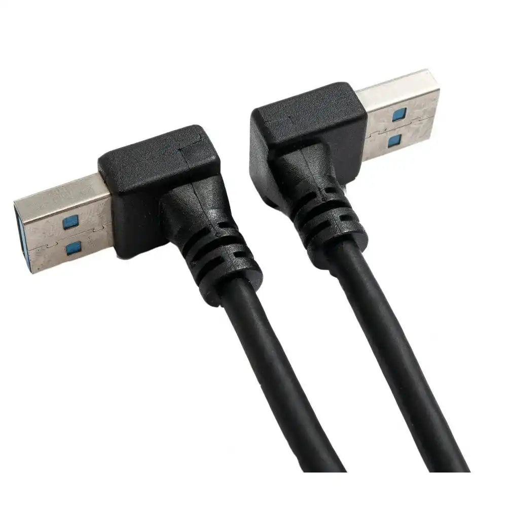 USB 3.0 Kabel 30 cm Typ A Stecker zu Stecker Winkel in Schwarz