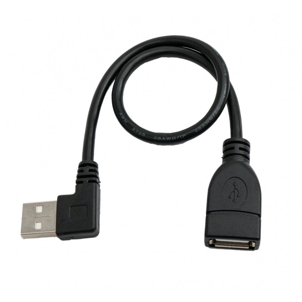 System-S USB 2.0 Kabel 30 Cm Typ A Stecker Zu Buchse Winkel Links Schwarz - Schnelle Zuverlässige USB Verbindung