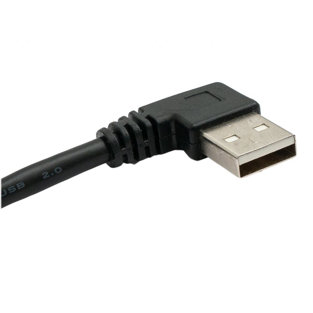 System-S USB 2.0 Kabel 30 Cm Typ A Stecker Zu Buchse Winkel Links Schwarz - Schnelle Zuverlässige USB Verbindung