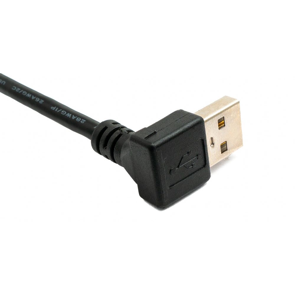 USB 2.0 Kabel 100 cm Typ A Buchse Zu Stecker Winkel Schraube Schwarz Hochwertige Bauweise