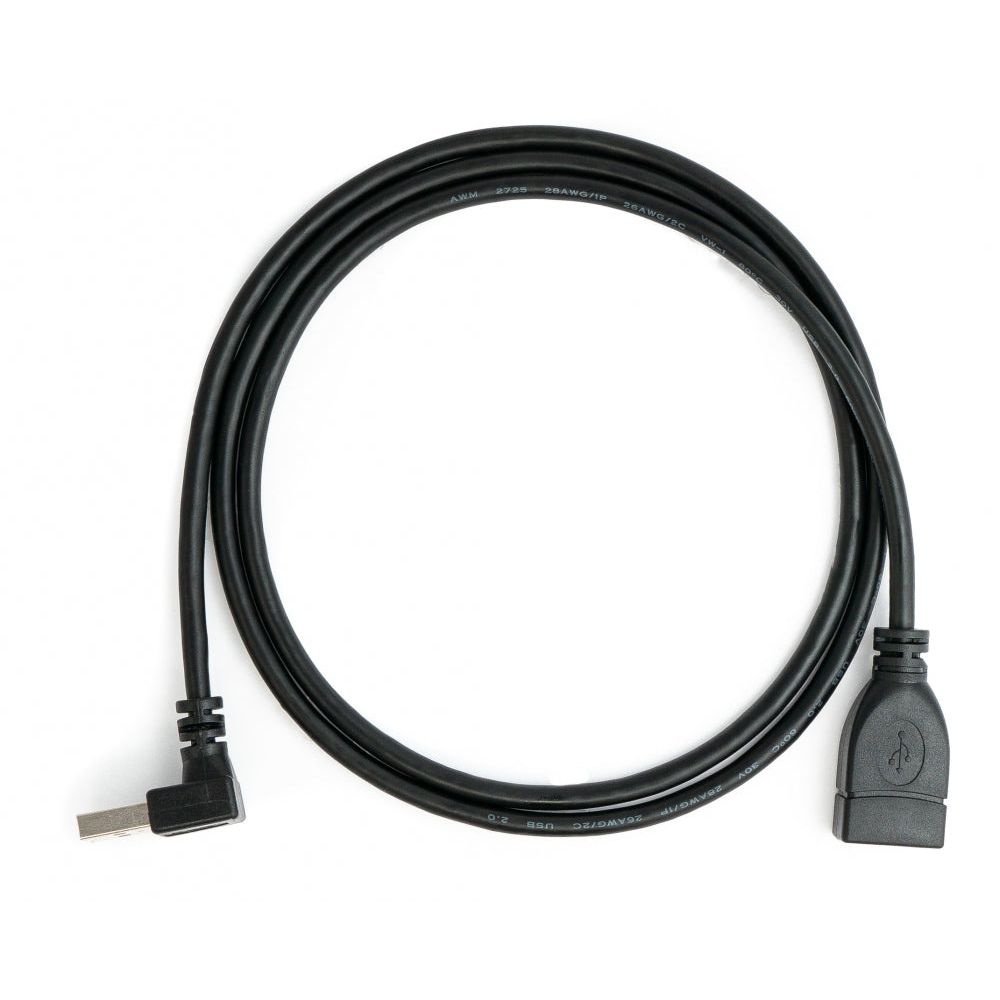 USB 2.0 Kabel Mit Winkel 90 Grad Typ A Stecker Zu Buchse Schwarz 100 Zentimeter Hochwertig