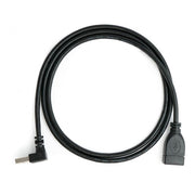 USB 2.0 Kabel Mit Winkel 90 Grad Typ A Stecker Zu Buchse Schwarz 100 Zentimeter Hochwertig