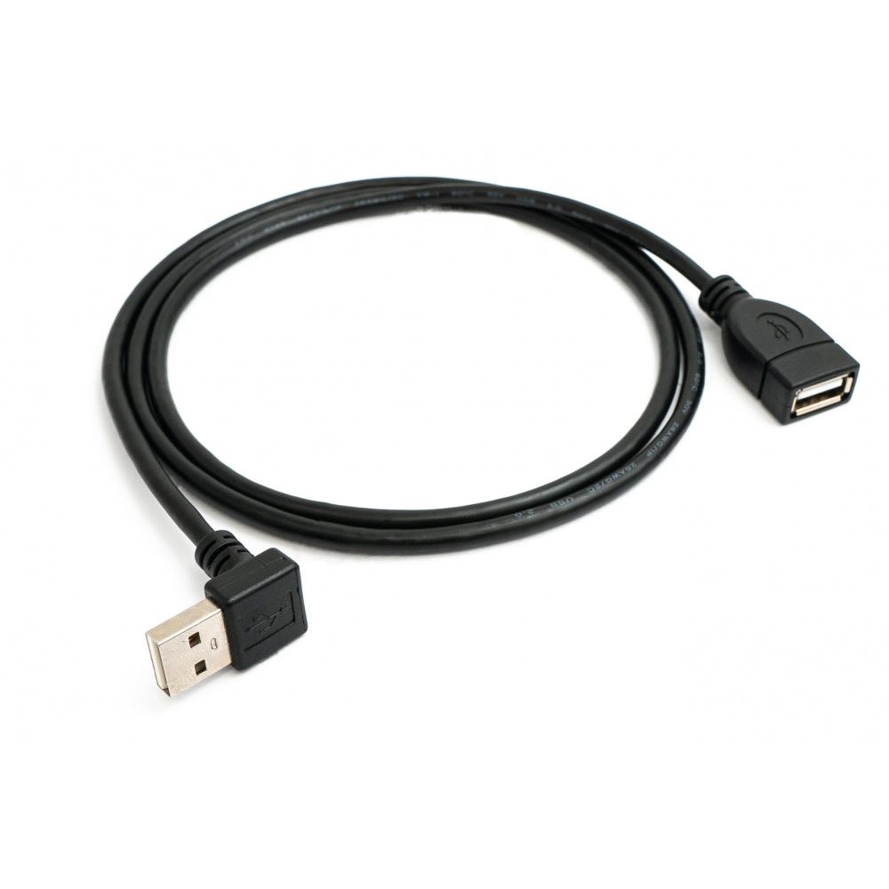 USB 2.0 Kabel Mit Winkel 90 Grad Typ A Stecker Zu Buchse Schwarz 100 Zentimeter Hochwertig