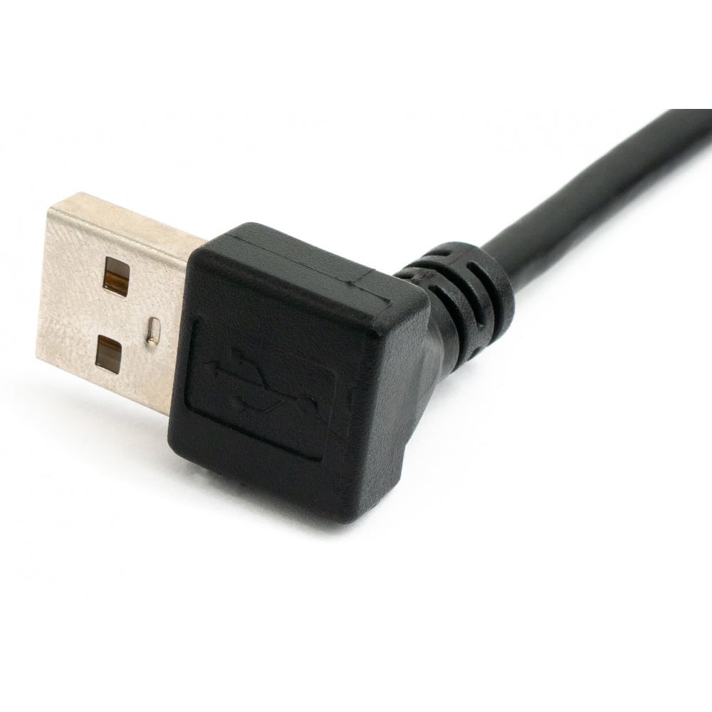 USB 2.0 Kabel Mit Winkel 90 Grad Typ A Stecker Zu Buchse Schwarz 100 Zentimeter Hochwertig