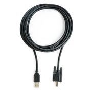 SYSTEM-S USB 2.0 Kabel 3 m Typ A Stecker zu B Stecker Schraube in Schwarz