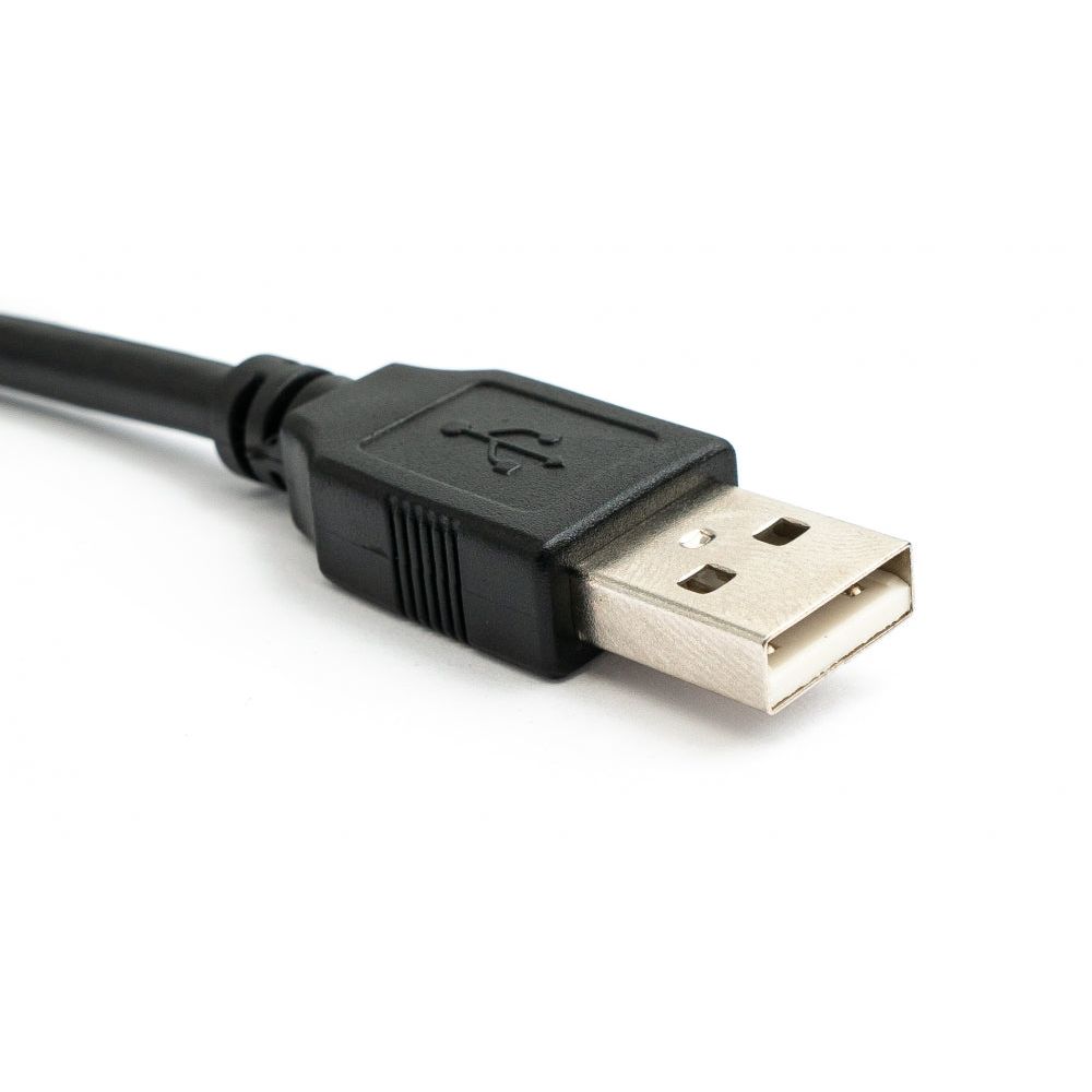SYSTEM-S USB 2.0 Kabel 3 m Typ A Stecker zu B Stecker Schraube in Schwarz