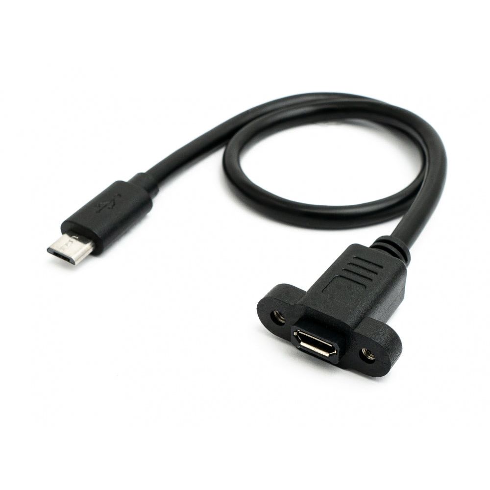 USB 2.0 Kabel 30 Cm Micro B Stecker Schraubbuchse Schwarz Verbindung Für Elektronische Geräte